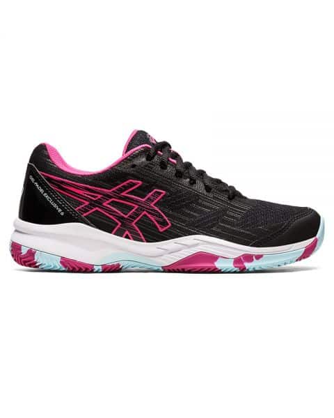 Asics Gel Padel Exclusive 6 Negro Rosa Mujer Asics Gel Padel Exclusive 6 Negro Rosa Mujer