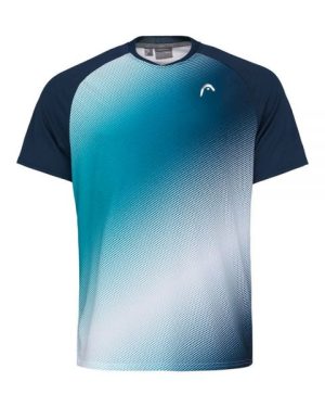 CAMISETA HEAD PERFORMANCE BLANCO AZUL HOMBRE