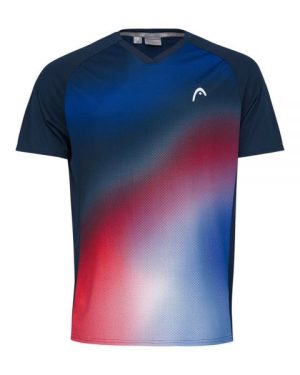 CAMISETA HEAD TOPSPIN AZUL ROJO HOMBRE