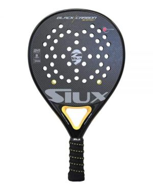 Pala de padel Siux Black Carbon Brillo 3D Effect