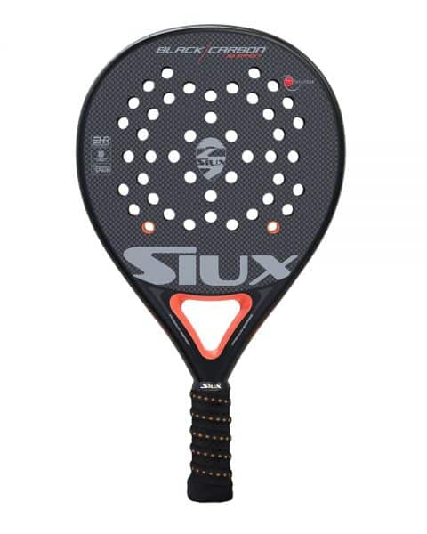 Pala de padel Siux Black Carbon Mate 3D Effect 2022 Pala de padel Siux Black Carbon Mate 3D Effect 2022