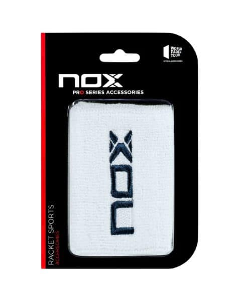 MUÑEQUERA NOX BLANCA CON LOGO AZUL MUÑEQUERA NOX BLANCA CON LOGO AZUL
