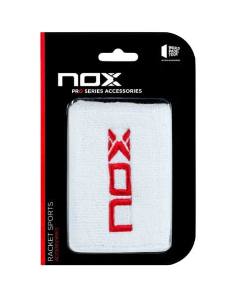 MUÑEQUERA NOX BLANCA CON LOGO ROJO MUÑEQUERA NOX BLANCA CON LOGO ROJO